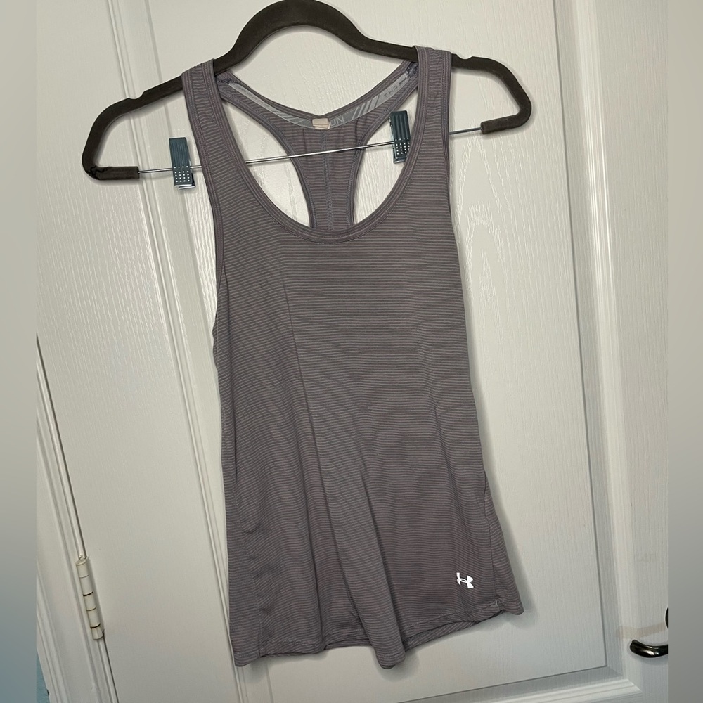 Pink and Gray Under Armour Tank Sz S